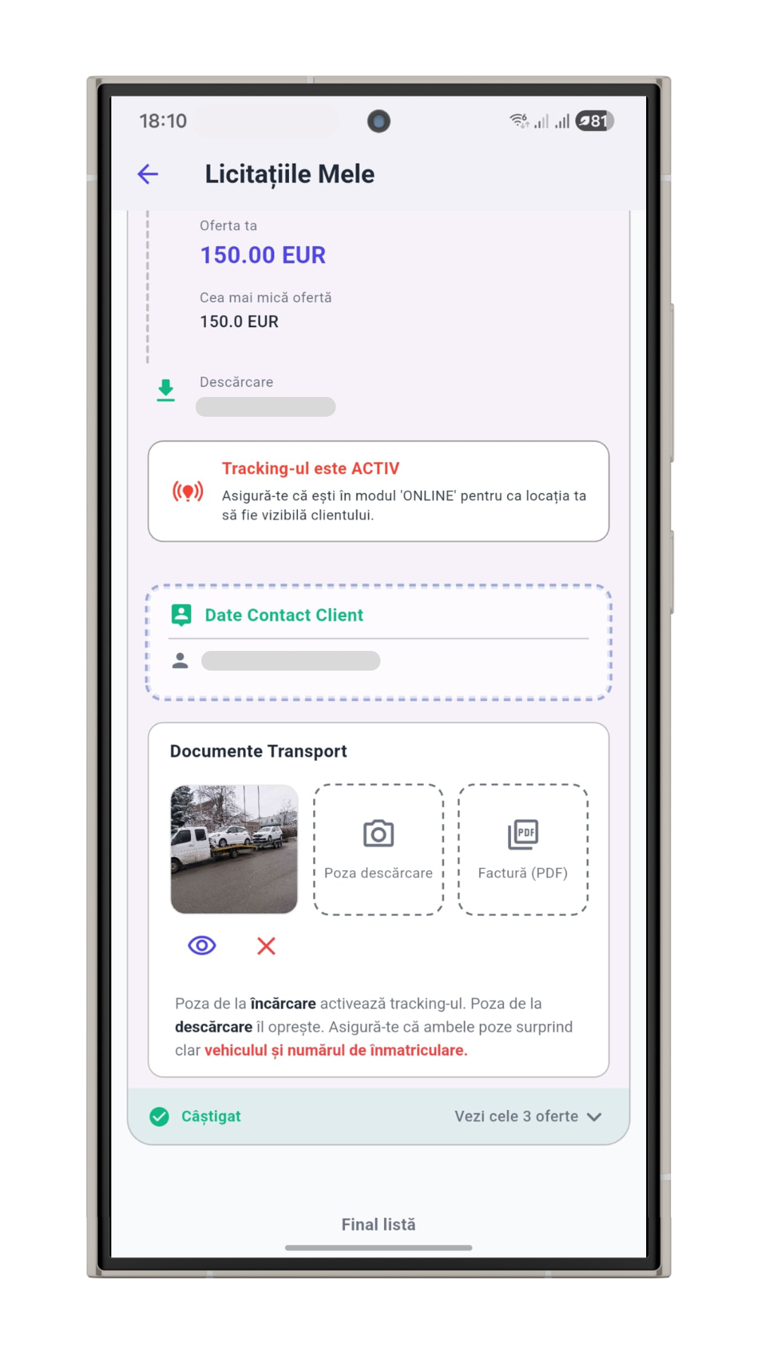 Aplicatie Transport Auto